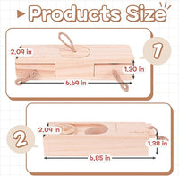 Interactive Wooden Pet Sniff n' Snack Rabbit Chew Toys - Chinchilla & Rabbit Enrichment Toys for Boredom (2 Set)