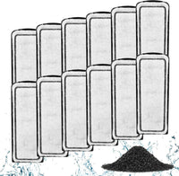 AQQA Quiet 20-30 Gallon Fish Tank Filters - 12 PCS Carbon Cartridge