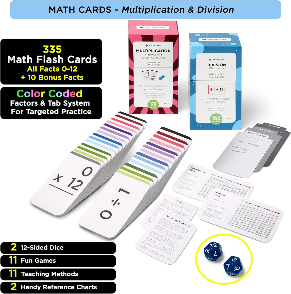 Award-Winning Multiplication Flash Cards, 173 Jumbo Cards - Ultimate Bundle + Mult & Div - image 3