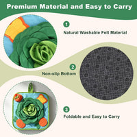 Snuffle Mat for Small Medium Dogs Nose Smell Training - Green Blue - image 3