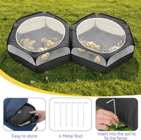 Pawaboo Small Animal Playpen, Waterproof Portable Pet Cage Tent - T-Classic Black / 2 - image 4