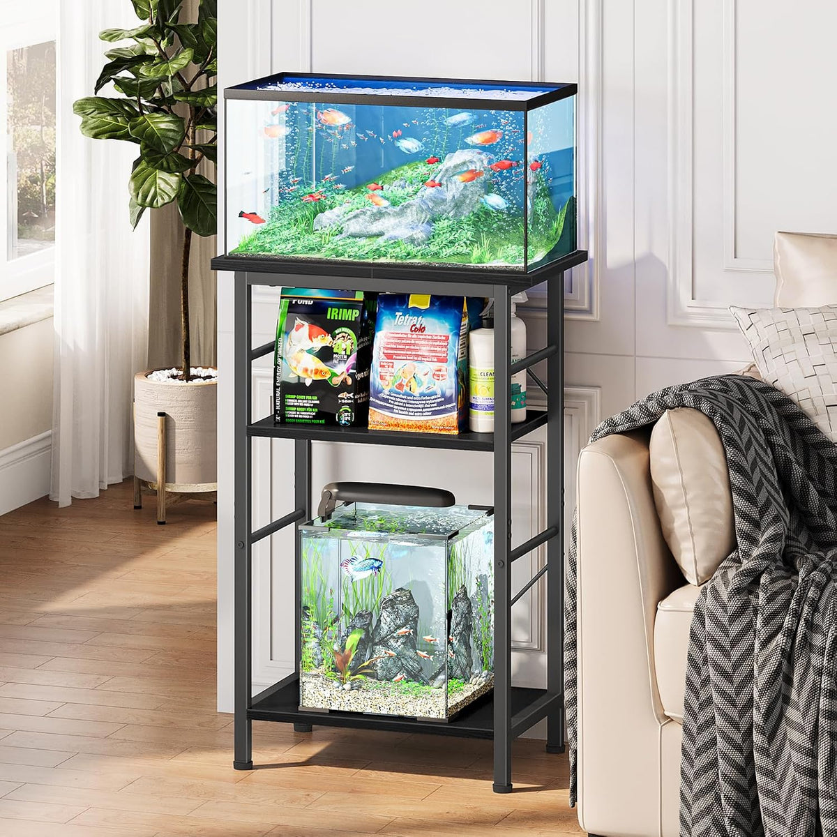 Snughome 10-20 Gallon Fish Tank Stand - Black / 10 Gal-3 Tier - image 2