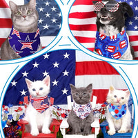 Abbylike 200 Pcs Patriotic Dog Bandanas Bulk Labor Day Bandanas for Dogs Triangle Kerchief Scarf Set for Puppy Small Medium Large Workers' Veterans Day Costume Accessories (25.6 x 17.7 x 17.7 Inch)
