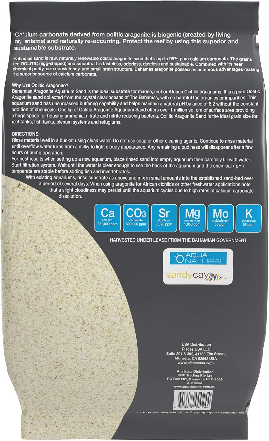 Aqua Natural Aquarium Sand, Oolitic Aragonite - image 3