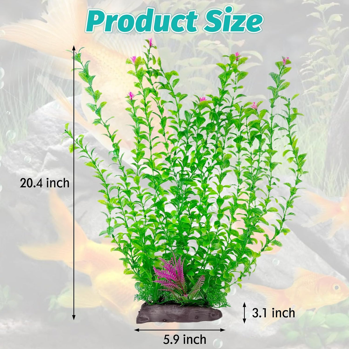 Aquarium Plastic Plants Extra Large Aquarium Plant 20.4-inch Tall - C / 20.4 in - image 2