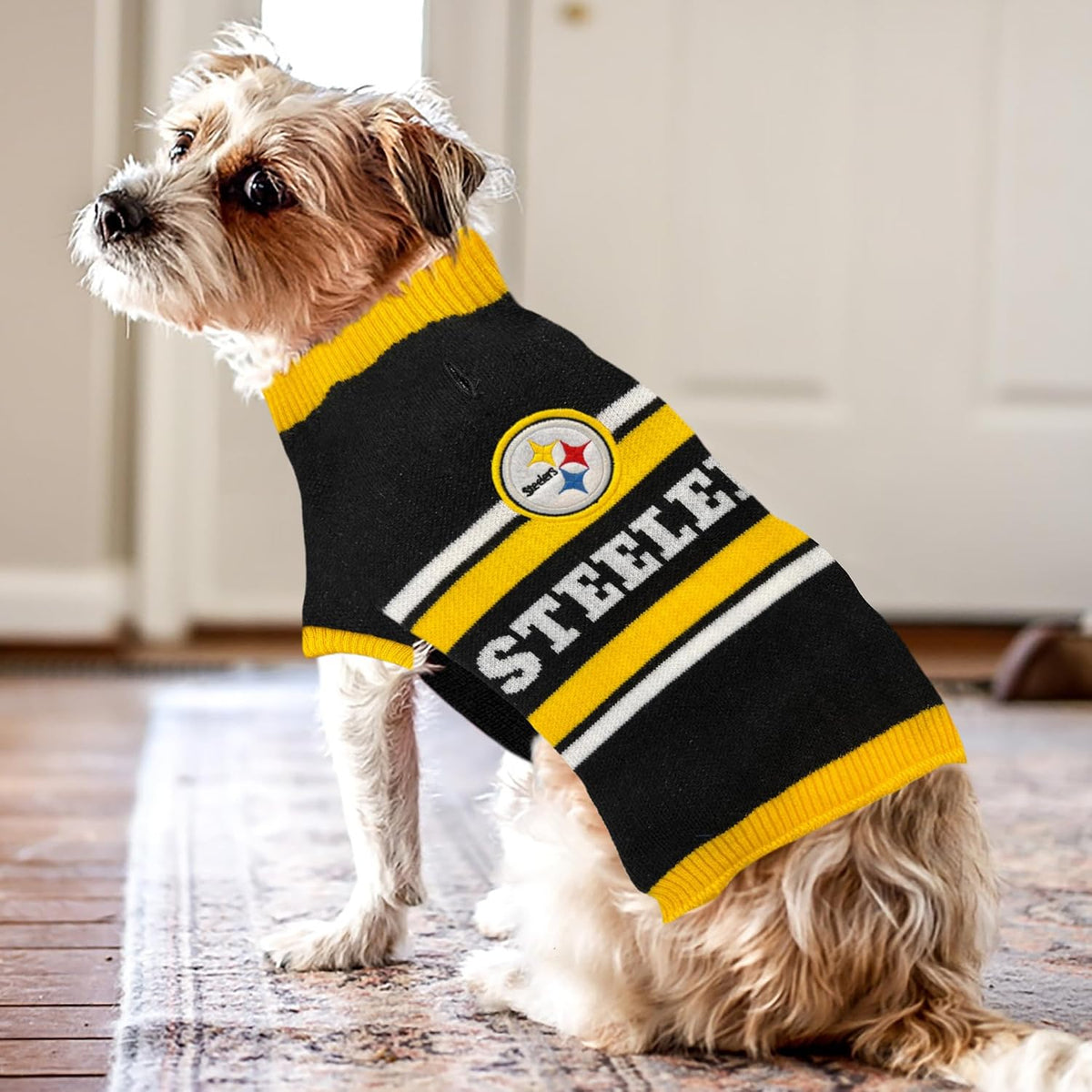 Pets First NFL Chicago Bears Dog Sweater - Small / Pittsburgh Steelers - image 4