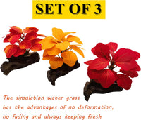 M2cbridge Artificial Fish Tank Plants Aquarium Plant Aquatic Water - 3pcs Small Colorful - image 2