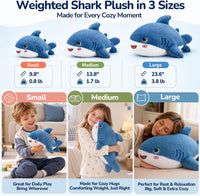 SQEQE Weighted Stuffed Animals Capybara Plush - Shark / Large(23.6 Inch) - image 2