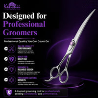 Kenchii Scorpion Dog Grooming Scissors 7in Curved - 7" Curved - image 4