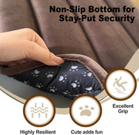 Dog Bed Crate Mat, Soft Durable Washable Anti-Slip Kennel Pad for Dogs & Cats, Reversible) - L(34"*20"*1.5") / New-Dark Brown-1pc - image 4