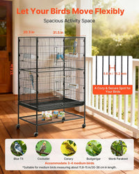 VEVOR Bird Cage, Flat Top - Black / 31.5"L x 20.5"W x 52.0"H - image 2