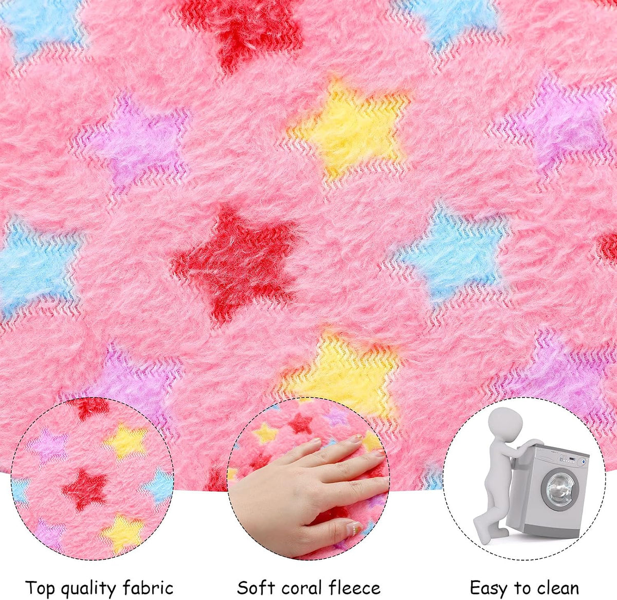 Jetec 4 Pcs Guinea Pig Bed Pads Big Twinkle - Cute Pattern / 10 x 11 Inch - image 3