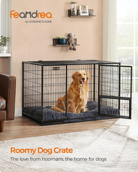 Feandrea 48" Heavy-Duty Dog Crate, Convenient Feeding Door - 48.0"L x 29.3"W x 31.7"H - image 2