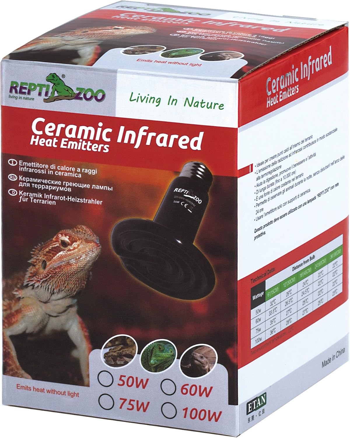 REPTI ZOO Reptile Ceramic Infrared Heat Emitter - 1 Count (Pack of 1) - image 3