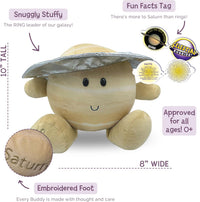 Celestial Buddies Saturn Buddy, 10" Soft Stuffed Plush - image 2