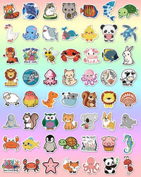 100 Pcs Animal Stickers for Kids, Cute Water Bottle Stickers - 300 Pcs - image 2