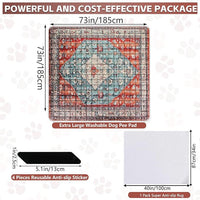 Extra Large Washable Pee Pads for Dogs (72"x72"), Upgrade Reusable Puppy Pads with Non-Slip Rug Pad, Super Thickening Absorbent Leakproof Dog Traning Pads Whelping Pad for Dogs, Doggie