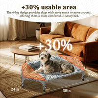 Elevated Dog Bed with Bolster - 6 side Bolster / Medium - image 2