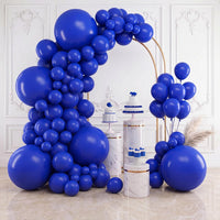 RUBFAC Balloons Black Balloon Arch for Black Birthday Decorations - Royal Blue
