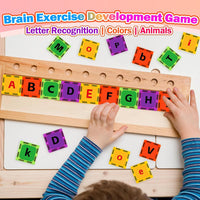 Windidi 48 piece magnetic letter tiles with uppercase and lowercase alphabet stickers - view 4