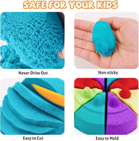 NiToy FlexiSand Toy Sand 2.2Lbs Moldable Sensory Sand for Kids - Dark Blue - image 2