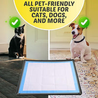 TidyFriend Pee Pad Holder Tray 36 x 36 Inches, Puppy Pad Holder, Easy to Clean and Store Pee Pad Holder for Dogs, Silicon Training Pad Holder, No Spill Puppy Pad Holder (Grey)