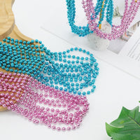 SHAOQINLIN 12 PCS Gold Bead Necklace - Pink and Blue - image 2