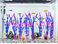 MyLifeUNIT Artificial Seaweed Water Plants for Aquarium, Plastic Fish Tank Plant Decorations 10 PCS (Purple)