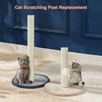 Cat Scratching Post Replacement Pole - M8*4poles / 40 cm / 15.71 in Beige - image 4