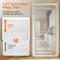 BFNN Cat Proof Screen Door, Extra Tall Mesh Gate - White / Fits Door Opening Size Up to 36''x 82'' - image 3
