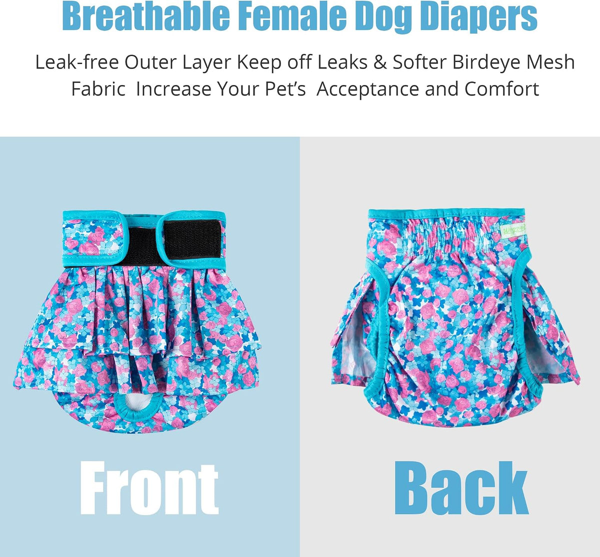 wegreeco Dog Diapers Female - Medium (Pack of 3) / Small Floral - image 4