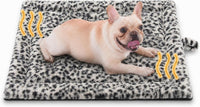 Self Warming Cat Pad for Cats and Dogs - 30 x 24 inch / Black/White