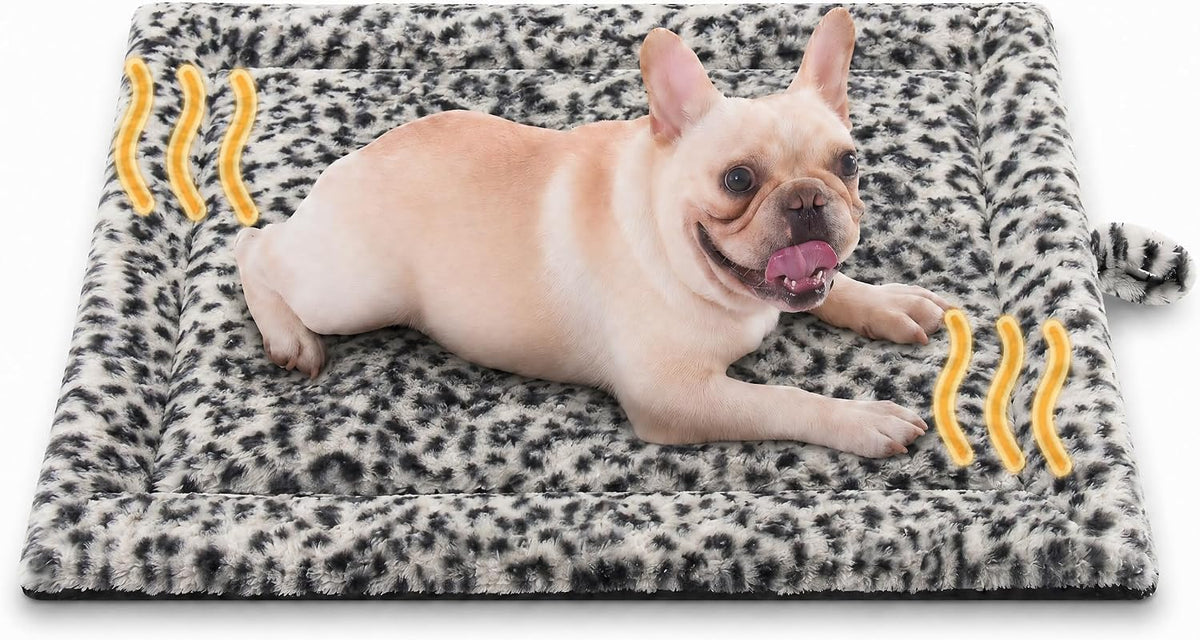 Self Warming Cat Pad for Cats and Dogs - 30 x 24 inch / Black/White