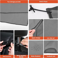 njnj Dog Car Seat Cover for Back Seat - Waterproof Dog Half Hammock for Cars,Scratchproof Pet Backseat Protector,Perdurable,Non-Slip Booster Seat for Small,Medium and Large Dogs