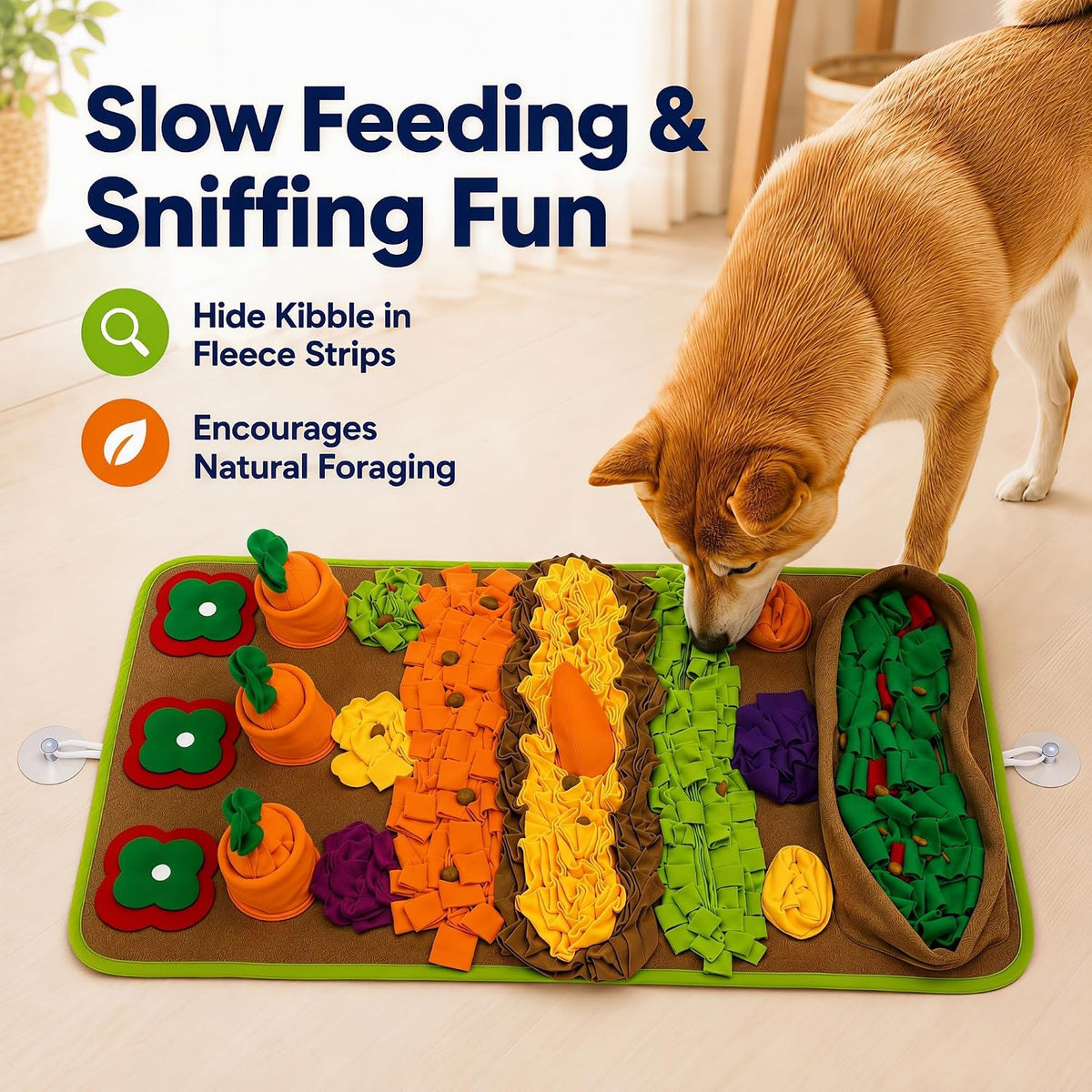 Snuffle Mat for Dogs, Extra Large 32'' x 20'' - Green-Yellow - image 3