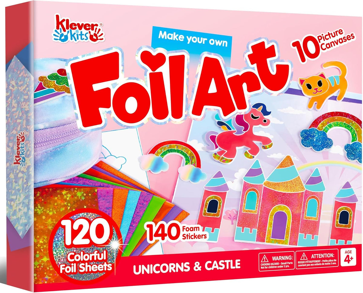 Klever Kits Unicorn Foil Art, Arts & Crafts for Kids 4 and Up - Unicorn