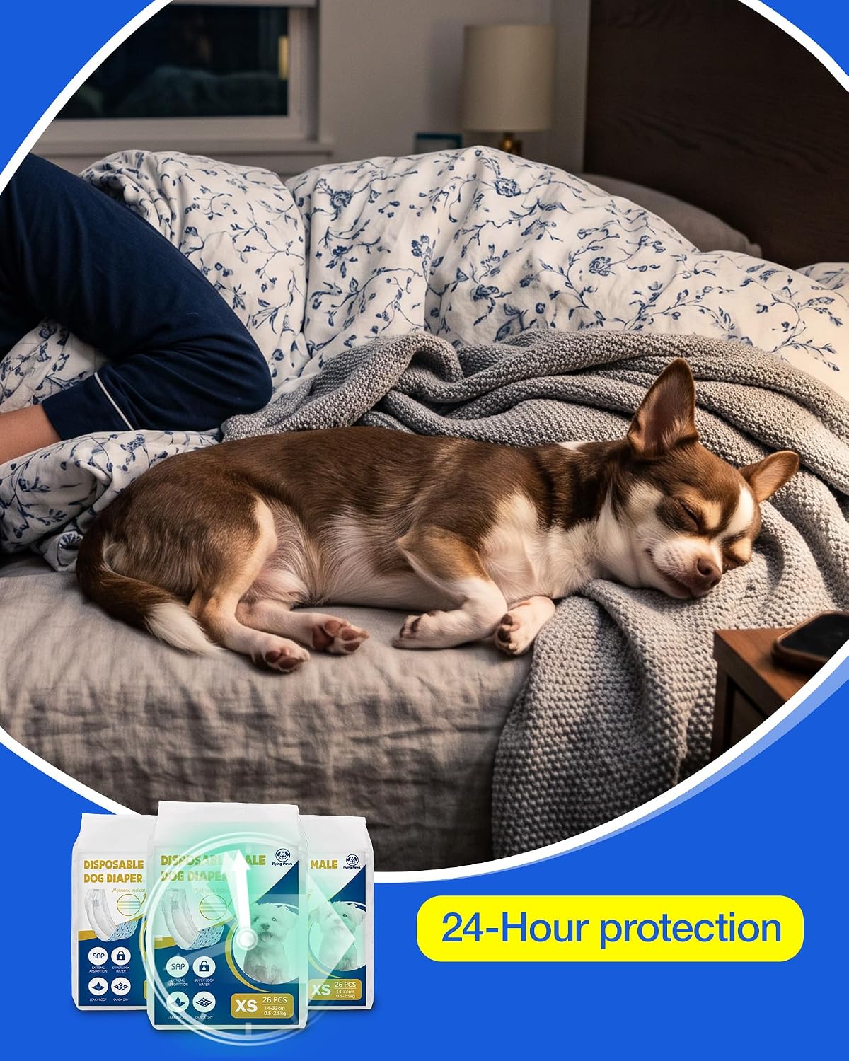 Dog Diapers Male Disposable, Belly Bands for Male Dogs, S 26pcs – Essentials for Dogs - XS-26 - image 2