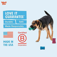 WEST PAW Funnl Dog Chew Toy - Interactive Treat Toys for Dogs - Toy Fillable with Earth Animal No-Hide Chews - Large 4.25" Marine | Made in USA