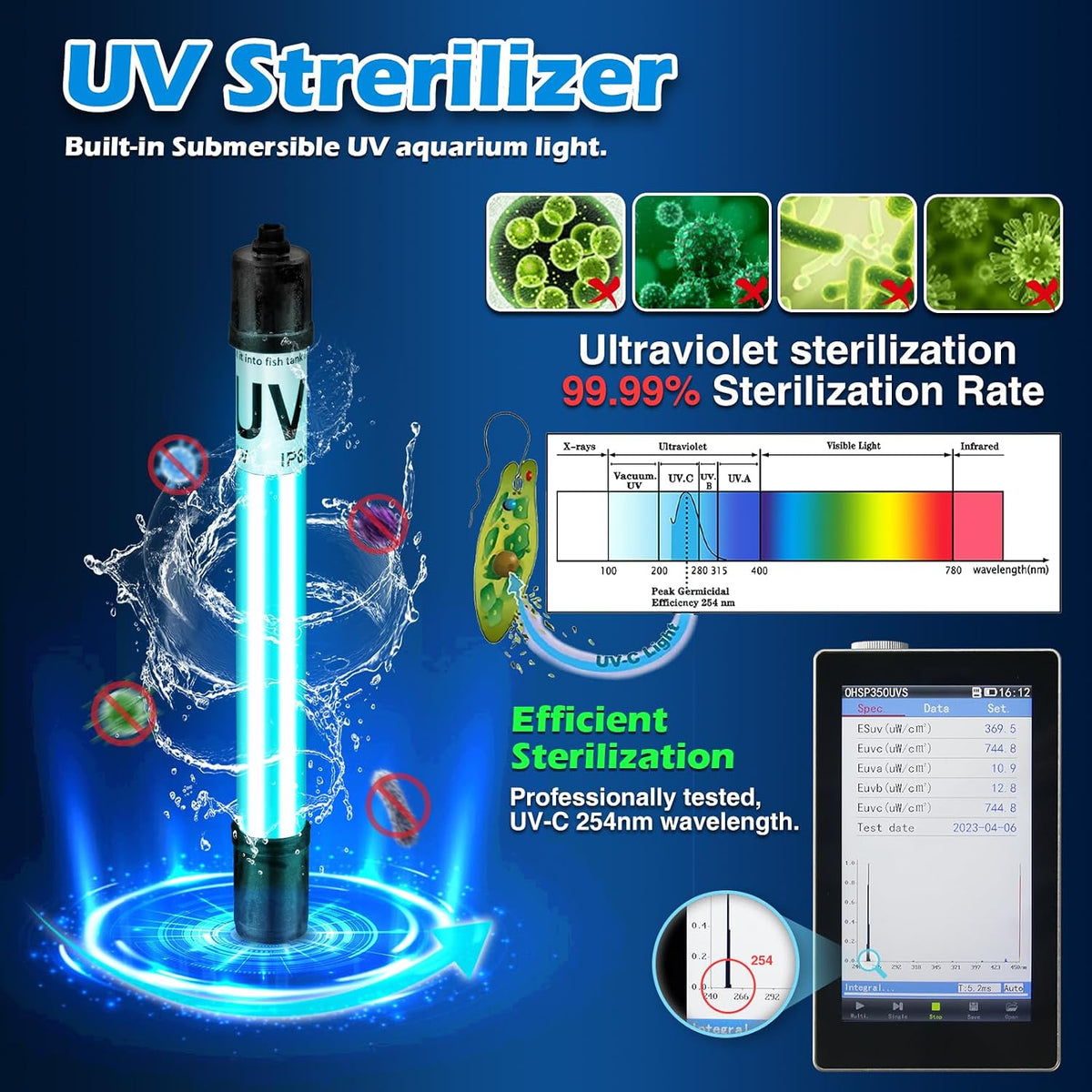 TARARIUM U-V Aquarium Filter for Fish Turtle Tank - Large fit 40-155Gal - image 3