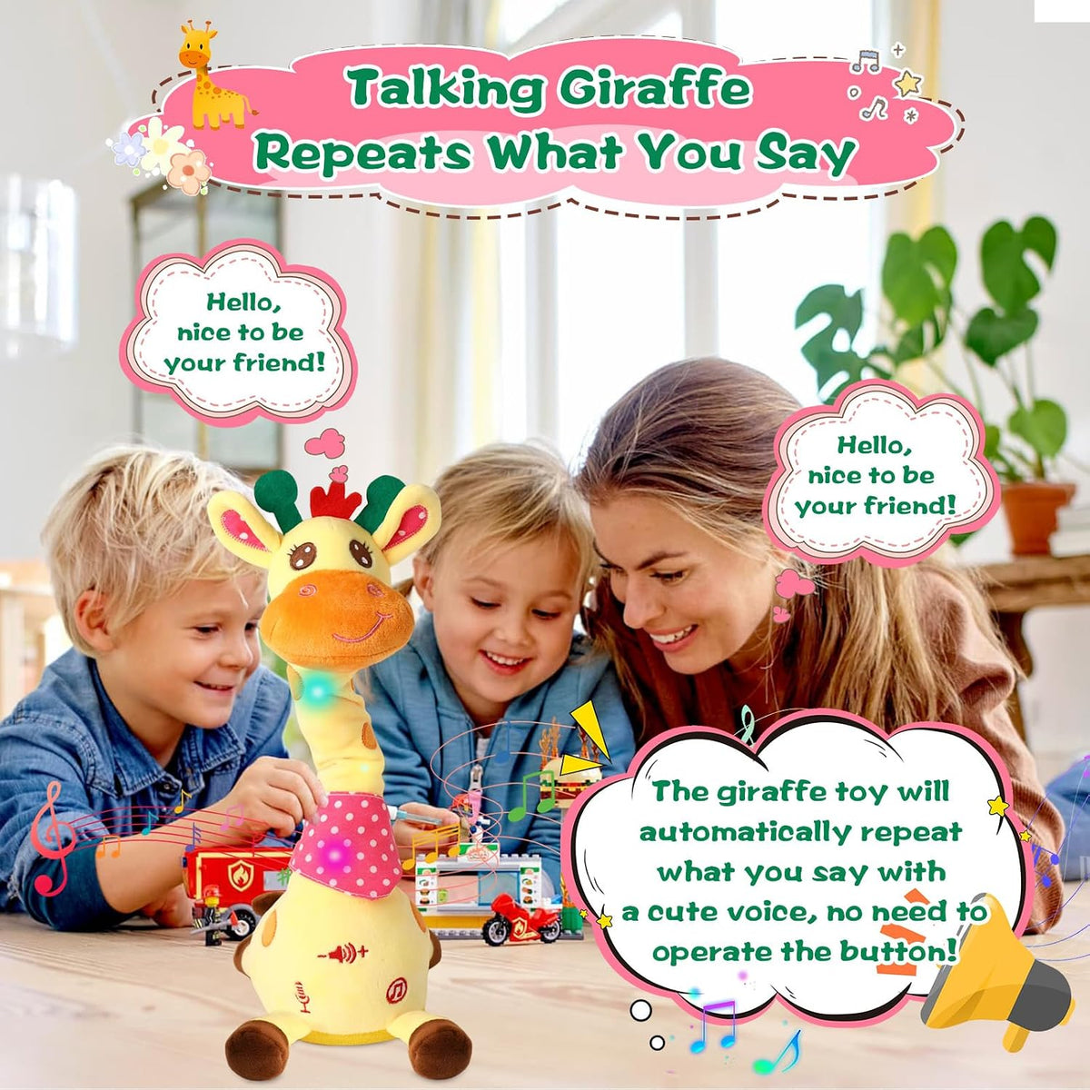 MIAODAM Dancing Talking Giraffe Toys - Giraffe - image 4