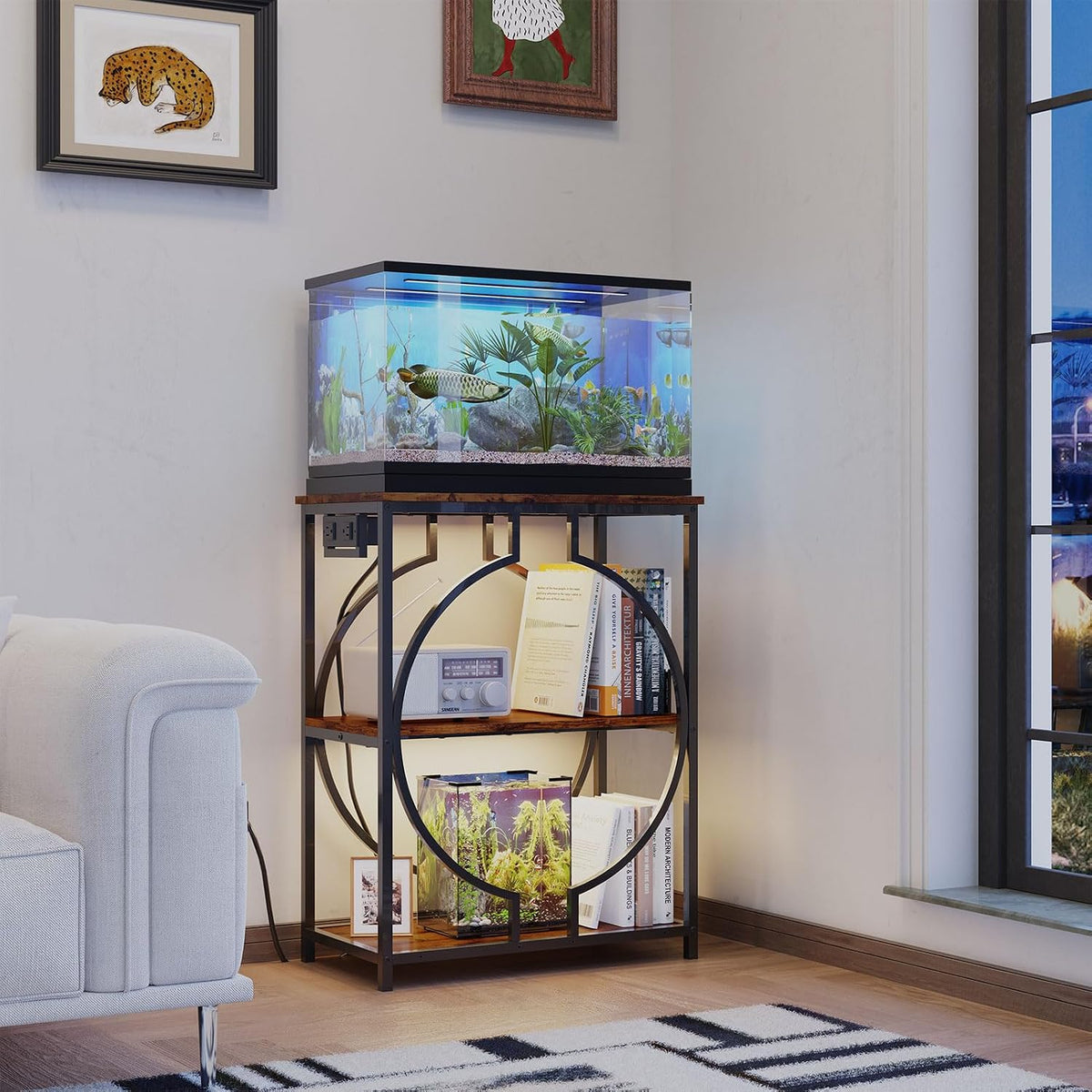 10 Gallon Aquarium Stand with Power Outlet - image 2
