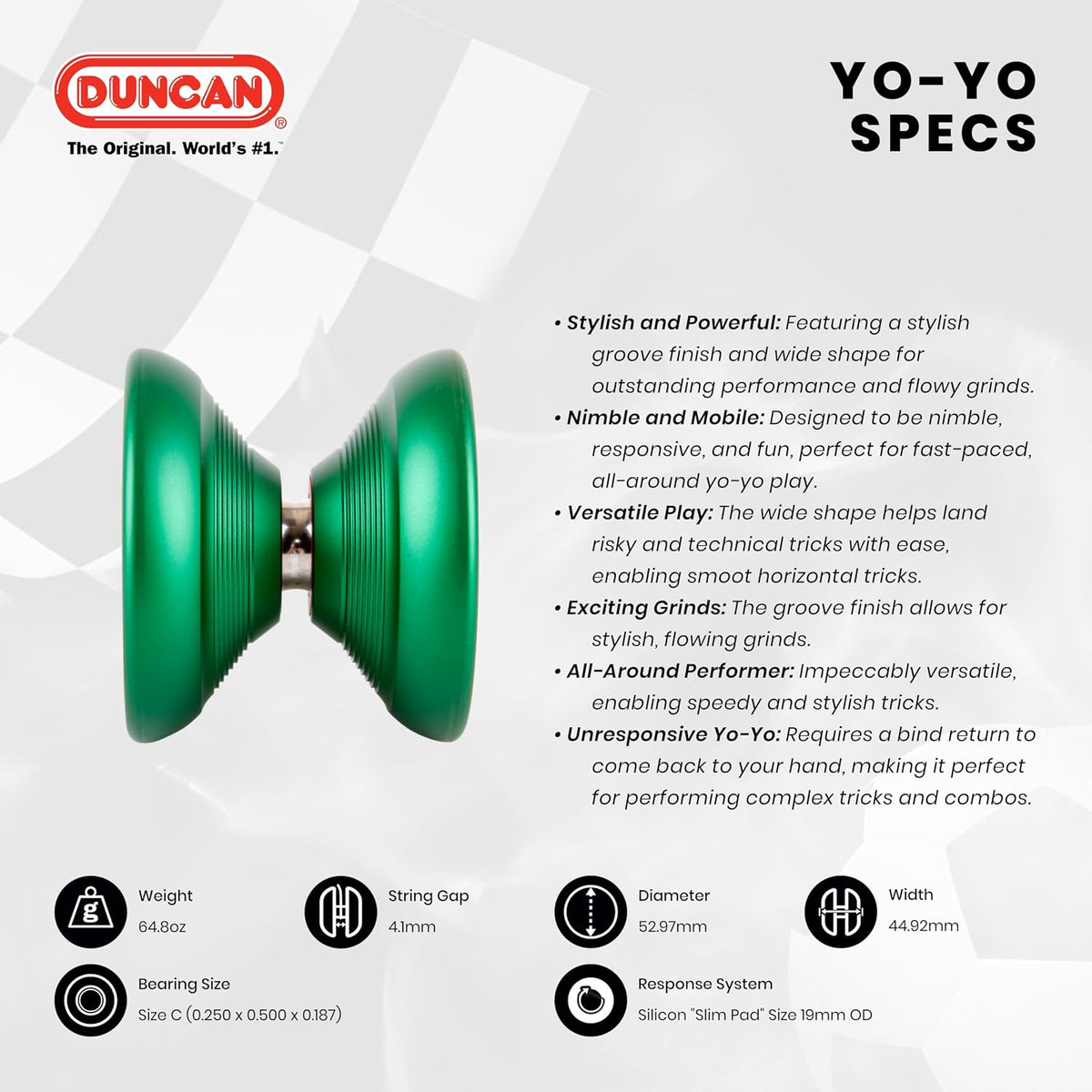 Duncan Toys Roadrunner Aluminum Unresponsive Yo-Yo, Dark Red – Fun for Kids & Family - image 4