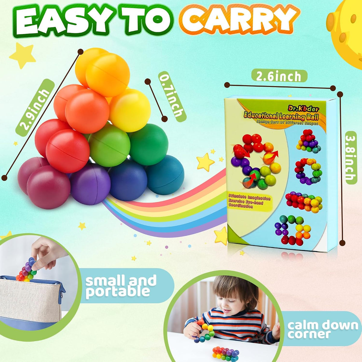 Sensory Balls Toy for Kids - 2PC MIN - image 2
