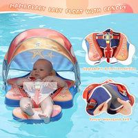 Baby Floats for Pool with Canopy Removable Sun Protection Canopy - New starfish - image 2