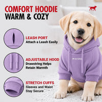 Tuff Pupper Dog Hoodie, Premium Quality Insulated Fabric - Lavender / XXX-Large (115-150 lbs) - image 3