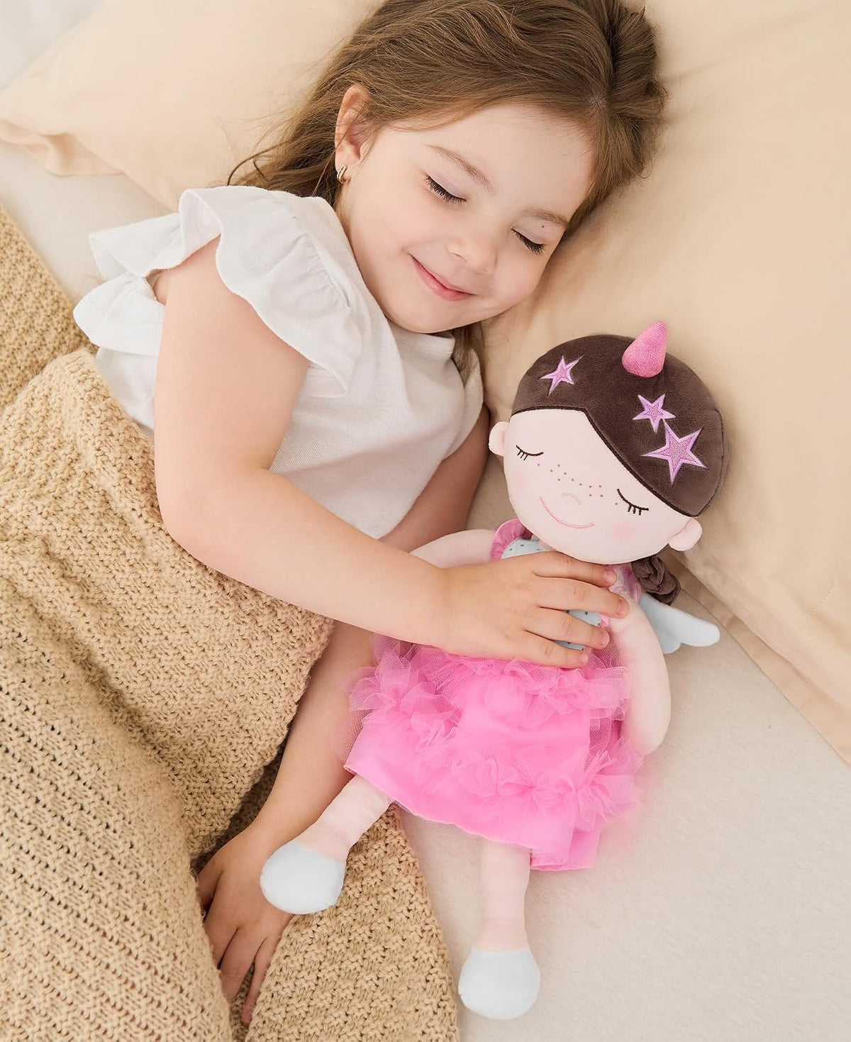 GAGAKU soft baby doll in a floral print rag doll style for toddlers - view 22
