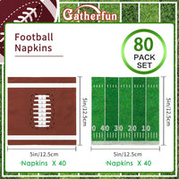 80 Pcs Football Birthday Party Supplies Disposable Paper Cocktail - image 3