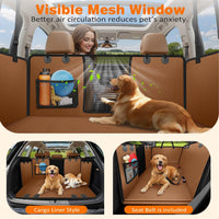 URPOWER Dog Car Seat Cover for Back Seat - Brown / XL - 60" Length - image 4