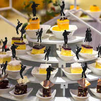 Gyufise 24Pcs Dance King Cupcake Toppers Glitter Jazz Dancers Happy - Black 1 - image 4