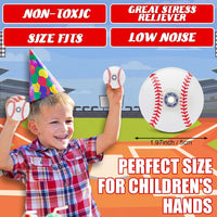 Sotiff 24 baseball fidget spinners, mini acrylic spinners with baseball print - view 38